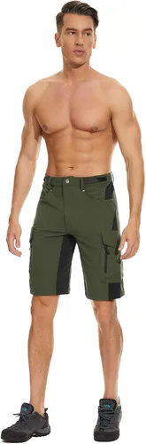 Miniatura 2 de Pantalón corto Cycorld para ciclismo de montaña, bolsillos con cierre de cremallera, liviano, ligero de ajuste, para hombre
