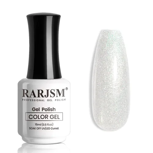 Miniatura 46 de RARJSM Esmalte de Uñas en Gel Rosa con Purpurina Nude, Rosa Brillante con Pigmento Dorado Brillante, Esmalte de Uñas en Gel Gelatinoso Transparente