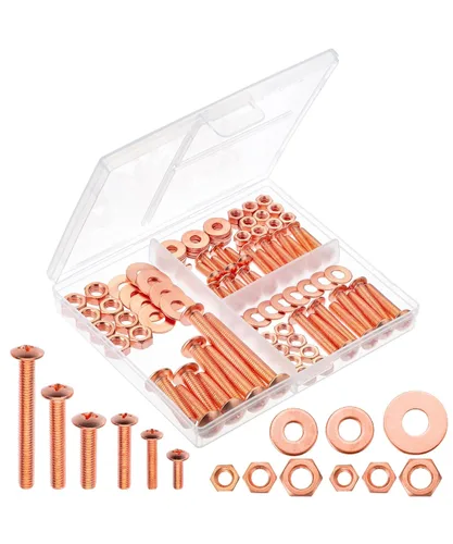 Miniatura 8 de Mr. Pen - Kit surtido de tuercas y tornillos, 113 piezas, hierro galvanizado, M4 M5 M6 Kit de tuercas y pernos métricos surtidos con caja