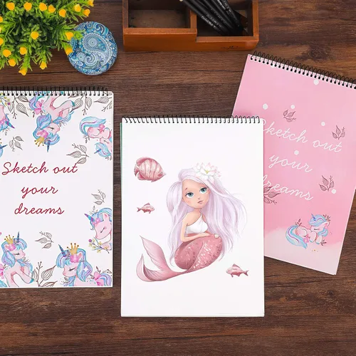 Miniatura 7 de Cuaderno de bocetos para niños, cuaderno de bocetos Unicron para niñas y artistas para dibujar y dibujar o garabatear, 8.5 x 11 pulgadas, papel