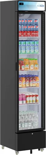 Miniatura 2 de KoolMore Refrigerador de exhibición comercial delgado de 17 pulgadas, 7 pies cúbicos en negro, listado ETL (KM-MDR-17S)