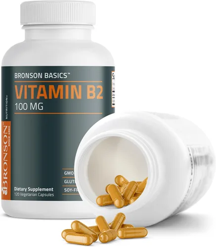 Miniatura 6 de Bronson Vitamina B2 100 mg sin OMG, 120 cápsulas vegetarianas
