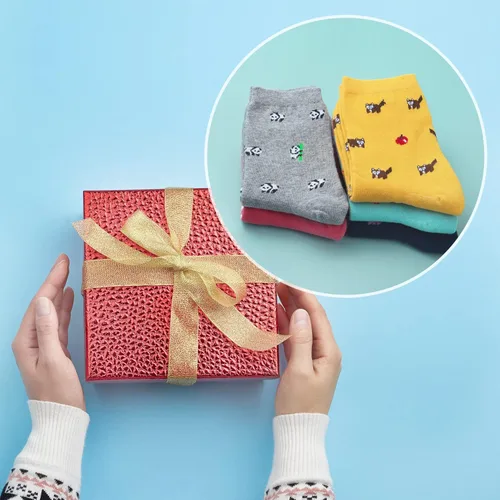 Miniatura 2 de 5 Pairs Womens Funny socks Cozy Cute Printed Patterned Fun Socks Novelty Cat Socks for Women Gifts