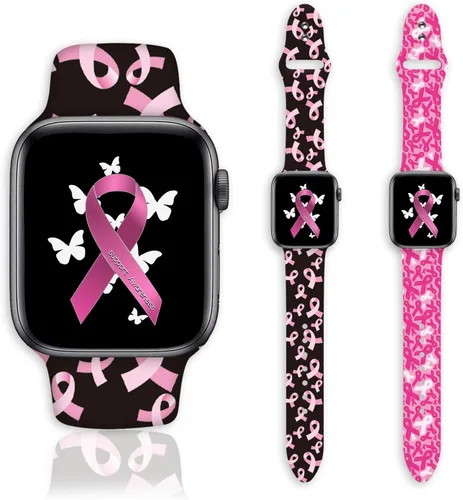 Miniatura 16 de Paquete de 2 correas de reloj navideñas compatibles con Apple Watch de 1.496 pulgadas/1.575 pulgadas/1.614 pulgadas/1.654 pulgadas/1.732
