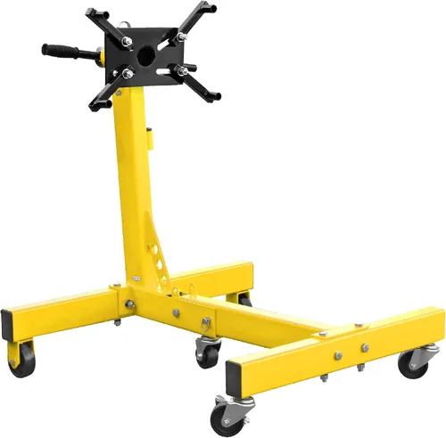 Miniatura 7 de YELLOW JACKET Soporte de motor, soporte de motor giratorio con bandeja de herramientas, brazos ajustables de 360 grados, ruedas giratorias