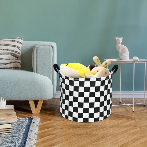 Miniatura 6 de MAIZMZ Cesto de almacenamiento para niños, organizador de decoración de habitación, caja de juguetes, cesta de lavandería grande de lona plegable