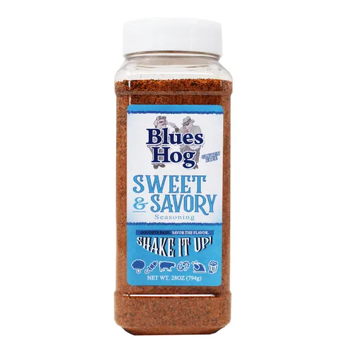 Blues Hog Condimento dulce y salado, exfoliante seco gourmet con calor dulce, totalmente natural, sin gluten, fabricado en los Estados Unidos (28