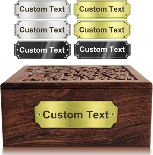 Placa de Nombre Personalizada de Acero Inoxidable - Placa Personalizada, Etiqueta de Nombre, Insignia, Etiqueta, Cartel - Placas de Nombre de Metal