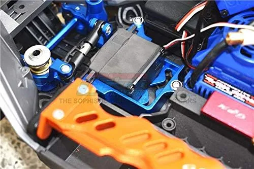 Miniatura 2 de GPM Para Traxxas 1/10 Maxx 4WD Monster Truck Piezas de actualización de aluminio servo montaje + barra de acoplamiento de acero inoxidable + bocina