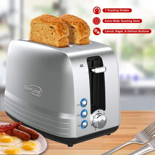 Miniatura 2 de Brentwood Electrodomésticos TS-227S Tostadora, cocina residencial, Plata