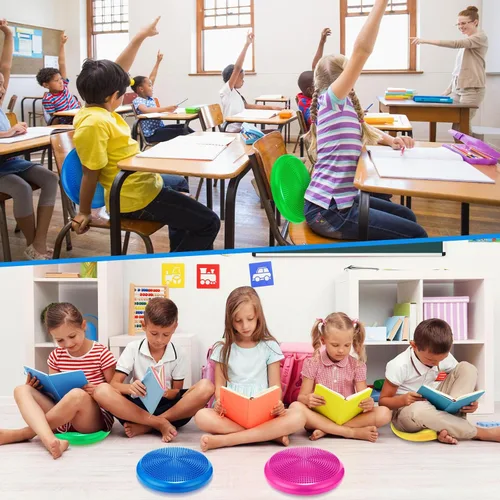 Miniatura 5 de Jerify 4 Piezas Cojín de Equilibrio Inflable Flexible para Asiento Oscilante, Almohadilla de Equilibrio de Estabilidad, Disco de Equilibrio, Asiento