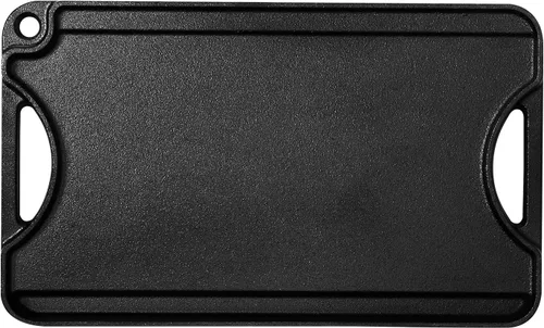 Miniatura 10 de VEVOR Parrilla/plancha reversible, plancha de hierro fundido pre-sazonada de 14 x 8.5 pulgadas, sartén rectangular portátil con asa, utensilios