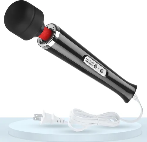Miniatura 2 de AEVEONE Potente masajeador de varita portátil con cable, fuerte masaje de vibración personal para recuperación deportiva, dolores musculares de Negro
