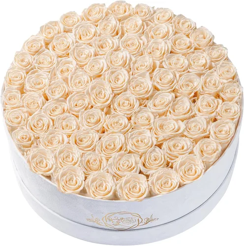 Miniatura 28 de Prifroti 17 flores en una caja de gamuza de lujo, regalos de cumpleaños para mujeres, flores preservadas, regalo de rosas para el día de la madre