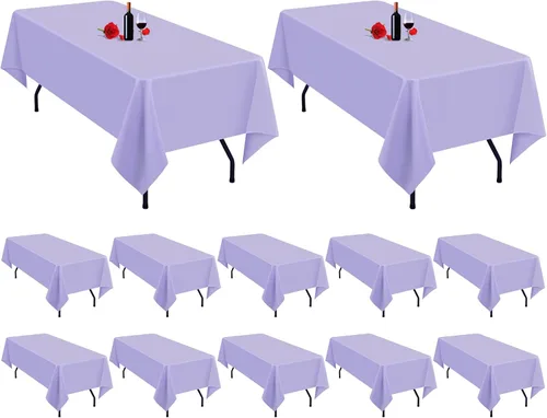 Miniatura 18 de 12 manteles redondos negros de poliéster de 120 pulgadas, resistentes a las arrugas, lavables, para bodas, fiestas, restaurantes, bufés