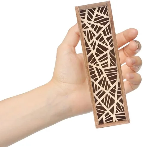 Miniatura 6 de Joyzan Caja de madera para bolígrafos, estuche de almacenamiento de lápices de madera, organizador retro, funda extraíble, soporte para bolígrafo