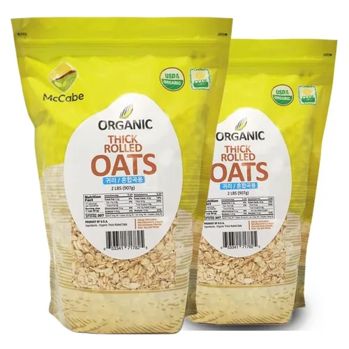 Miniatura 9 de McCabe Avena orgánica enrollada regular – Avena enrollada orgánica Rica en fibra y minerales Certificado USDA y CCOF Producto de Estados