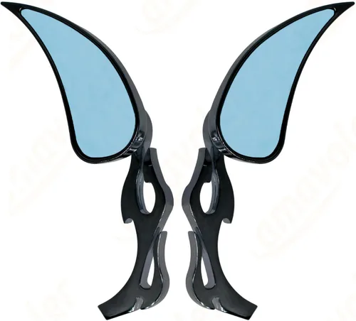 Espejos laterales retrovisores de motocicleta para Sportster XL 883 1200 Road King V-Rod Street Glide Electra Glide Dyna Softail 1990-2022. (negro-1)