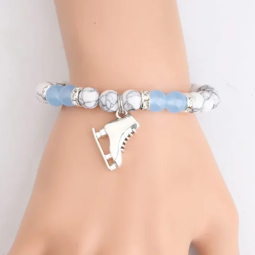 Miniatura 7 de MYOSPARK Pulsera de patinaje sobre hielo, regalo de patinadora artística, joyería para amantes del patinaje para regalos