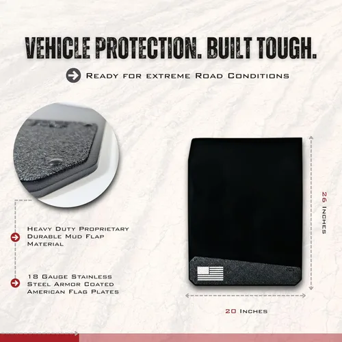 Miniatura 2 de REK GEN 'Merica Mud Flaps Dually (bandera negra)