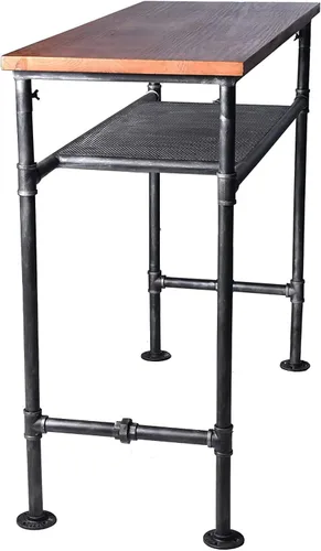 Miniatura 7 de Mesa de bar de 47 pulgadas de alto, mesa de bar de altura de barra, mesa de bar para sofá, mesa de centro rectangular para cocina y comedor, tubo