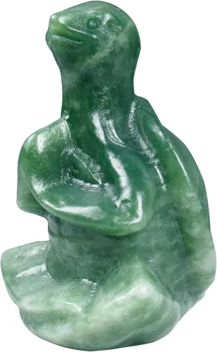 Miniatura 8 de Escultura de meditación de tortuga marina de fluorita, escultura de yoga tallada a mano, decoración espiritual, regalo de equilibrio de chakras
