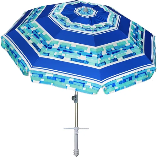 Miniatura 13 de AMMSUN Sombrilla de playa resistente de 7 pies con anclaje de arena y refugio solar inclinable, protección UPF50+, sombrilla y sombrillas para Spray