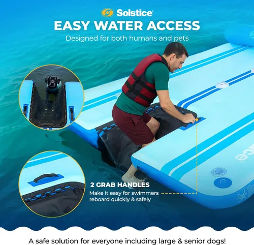 Miniatura 4 de SOLSTICE Inflatable Pup Plank, Dog Water Ramp for Boats & Docks, Boost Step
