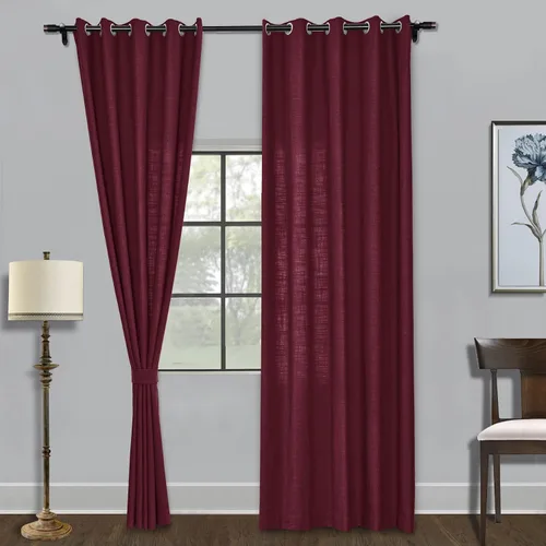 Miniatura 24 de Fcosie Cortinas de lino de 50 pulgadas de ancho x 63 pulgadas de largo, paneles de cortina filtrantes de luz, paneles de cortina con ojales