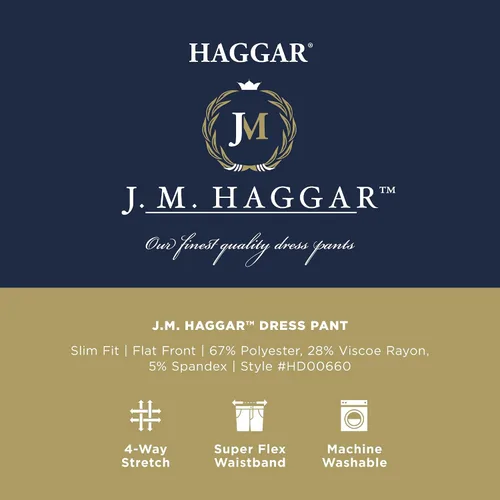 Miniatura 5 de Haggar Pantalón de vestir elástico en 4 direcciones para hombre