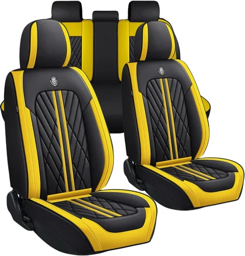 Miniatura 28 de Juego de fundas de asiento de automóvil de cuero nappa impermeables y transpirables de ajuste universal, cojín protector para vehículo automotriz