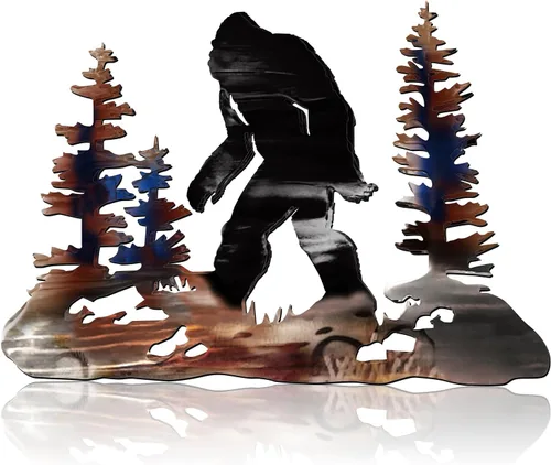 Miniatura 8 de Demissle Bigfoot Sasquatch Regalo Decoración Bigfoot Arte de Pared Big Foot Letrero Regalo para Hombres 15.7 x 11 Pulgadas Letrero de Metal