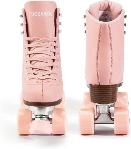 Miniatura 6 de Patines de ruedas para mujer/jóvenes con topes ajustables en altura, patines retro de cuatro ruedas para exteriores e interiores