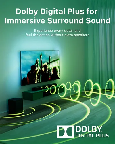 Miniatura 4 de Barra de sonido PHILIPS B5309 2.1 con subwoofer inalámbrico y tecnología de audio DTS Virtual:X inmersiva - 240W de potencia máxima, graves