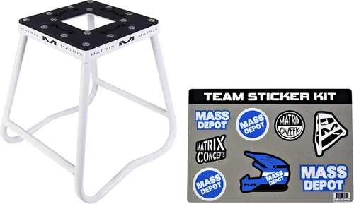 Matrix Concepts C1M Mini soporte de tubo de acero al carbono duradero con diseño anti-roca para todoterreno, motocross y supercross, incluye paquete