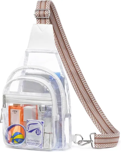 Miniatura 17 de Bolsa transparente para eventos de estadio, bolsa cruzada transparente para mujeres y hombres, bolsos transparentes, mochila grande transparente 2#