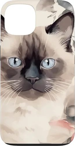 Miniatura 7 de Funda para iPhone 11 Pro Max Ragdoll Cat Roses Flower Watercolor Ragdoll Lover