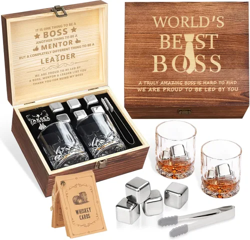 Miniatura 8 de Oaksea Regalos para hombres, papá, Navidad, juego de piedras de whisky de acero inoxidable en forma de pelota de golf, cubos de hielo reutilizables