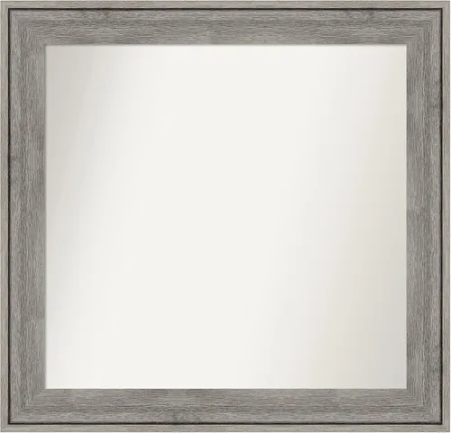 Miniatura 56 de Amanti Art Espejo de pared personalizado no biselado (24.5 x 24.5 pulgadas), marco gris marrón alta, varios tamaños personalizados, espejo de baño