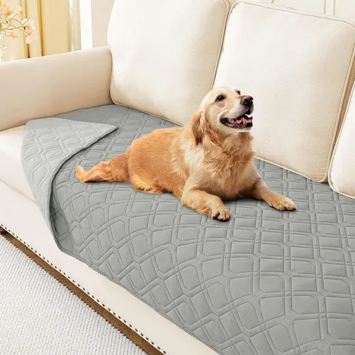 Miniatura 134 de hyha Manta impermeable para perros, manta reversible para cama de mascotas, funda suave para sofá/sillón lavable para perros, fundas impermeables
