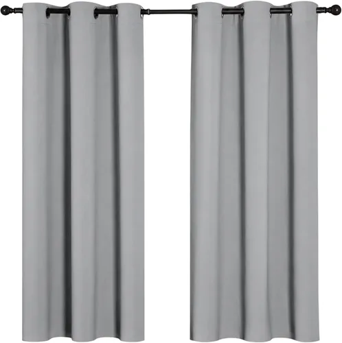 Miniatura 27 de Cortinas opacas para oscurecer la habitación, con aislamiento térmico, cortinas opacas con ojales para puertas y ventanas de poliéster