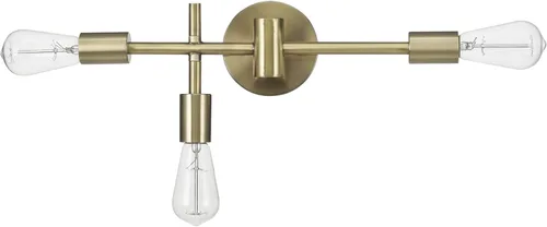 Miniatura 11 de Globe Electric 63000009 - Juego de baño todo en uno de 5 piezas, latón mate, luz de tocador de 3 luces de 20 pulgadas, toallero, anillo de toalla