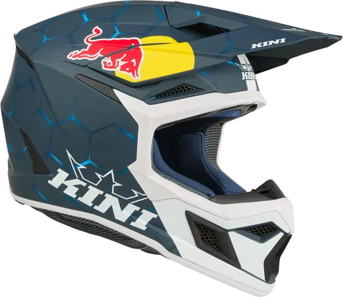 Miniatura 2 de Casco MX3 MX Kini Red Bull 1.0 Adulto Azul/Blanco Talla Grande