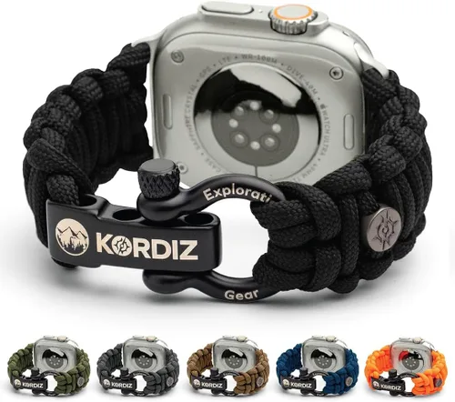 Miniatura 18 de KORDIZ Survivor - Correa de nylon paracord para Apple Watch compatible con Apple Watch ULTRA 3, ULTRA 2 / 1 [49mm] y Series 11, 10, 9, 8, 7-1, SE3