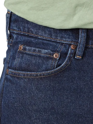 Miniatura 6 de Wrangler Authentics Jeans clásicos para hombre, corte holgado, con 5 bolsillos de algodón