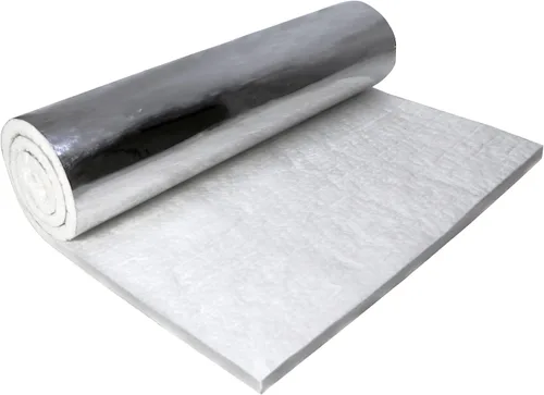 Miniatura 10 de SIMOND STORE Manta de fibra de cerámica con revestimiento de papel de aluminio, densidad 8#, 1/2" x 24" x 12.5', 2400F, manta de aislamiento de alta