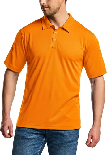 Miniatura 2 de CQR Camiseta polo táctica para hombre, de manga corta, ligera y con Dry Fit, tela piqué, FPU 50+, para exteriores