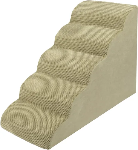 Miniatura 31 de Escaleras para perros pequeños, rampa de espuma de alta densidad para perros, escalones extra anchos antideslizantes para camas altas o sofá