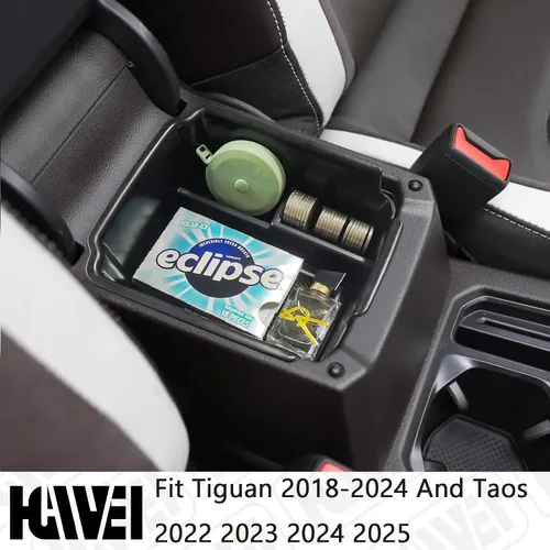 Miniatura 3 de HGWEI Organizador de Consola Central Compatible con VW Tiguan 2018 2019 2020 2021 2022 2023 2024 y Volkswagen Taos 2022-2025, Bandeja de Inserto