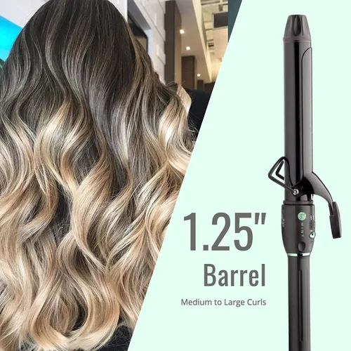 Miniatura 8 de MINT Rizador de Cabello Profesional Extra Largo de 1 1/4 Pulgadas Barril de Cerámica con 2 Calentadores que se Mantiene Caliente Rizador